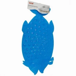 TAPPETO TAPPETINO PVC PESCE CELESTE ANTISCIVOLO VASCA BAGNO DOCCIA 74X36CM 59617