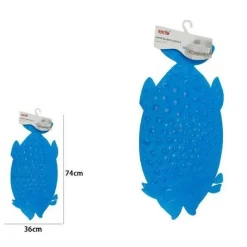 TAPPETO TAPPETINO PVC PESCE CELESTE ANTISCIVOLO VASCA BAGNO DOCCIA 74X36CM 59617
