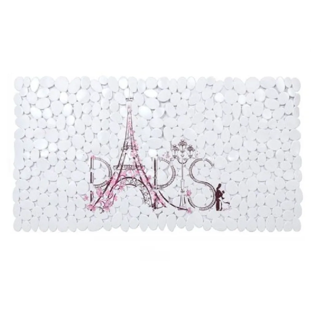 TAPPETO TAPPETINO PVC SCRITTA PARIS ANTISCIVOLO VASCA BAGNO DOCCIA 67X36CM 87045