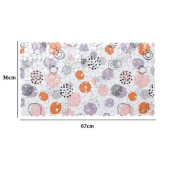 TAPPETO TAPPETINO PVC SFERE ASTRATTE ANTISCIVOLO VASCA BAGNO DOCCIA 67X36CM 87087