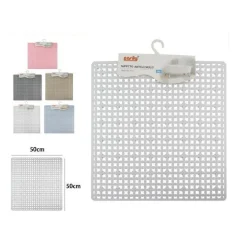 TAPPETO TAPPETINO QUADRATO IN PVC ANTISCIVOLO VASCA BAGNO DOCCIA 50 X 50CM 59324