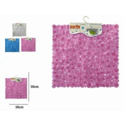 TAPPETO TAPPETINO QUADRATO ANTISCIVOLO PER VASCA DA BAGNO DOCCIA 50 X 50CM 59322