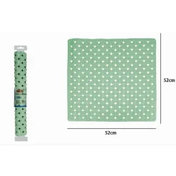 TAPPETO TAPPETINO VERDE ANTISCIVOLO PER VASCA DA BAGNO DOCCIA 52 X 52 CM 79758