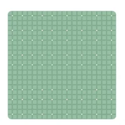 TAPPETO TAPPETINO VERDE PVC ANTISCIVOLO PER VASCA BAGNO DOCCIA QUADRATO 52X52CM 79764