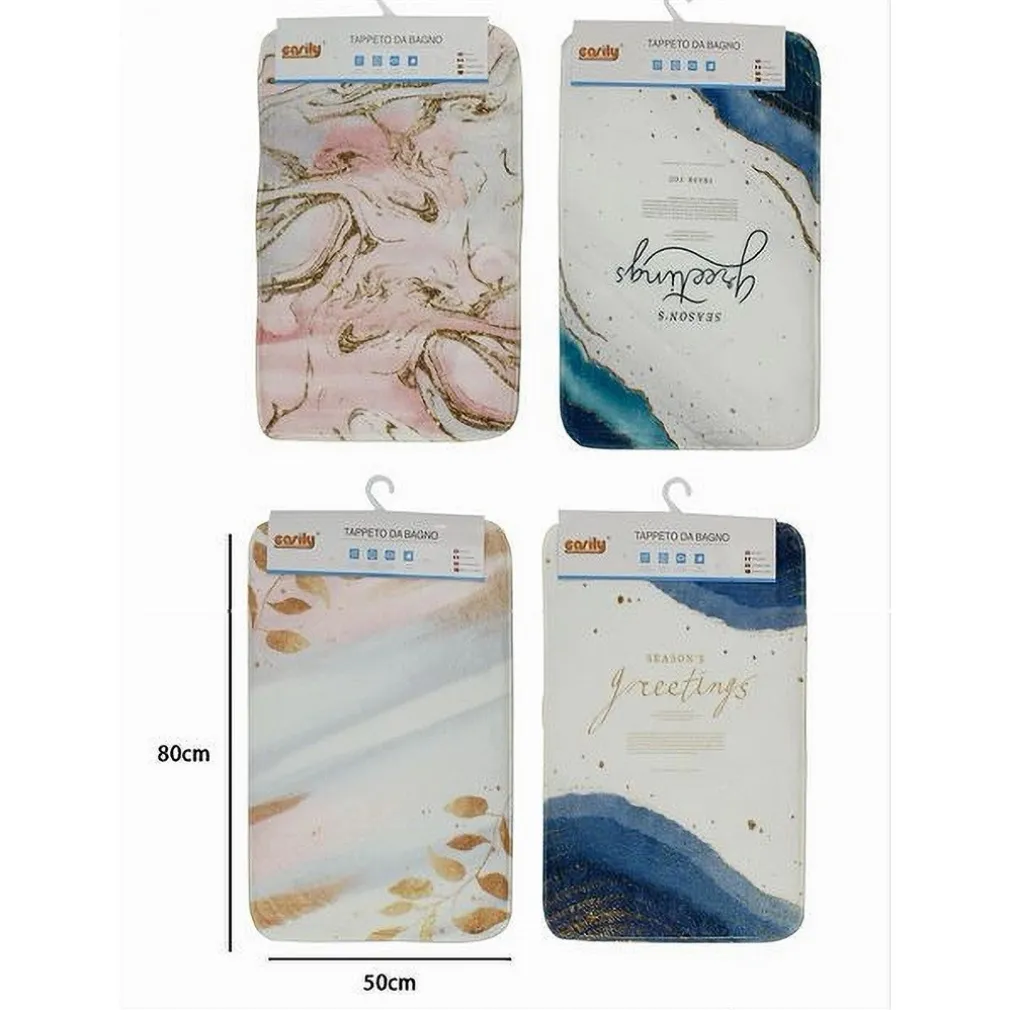 TAPPETO TESSUTO TAPPETINO ARREDO BAGNO ANTISCIVOLO 50X80CM FANTASIE VARIE 79446