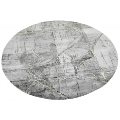 TAPPETO TONDO EFFETTO MARMO PELUCHE PELLICCIA ELEGANTE LIVING CAMERA LETTO 90X90