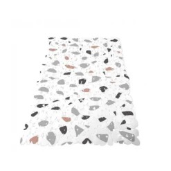 TAPPETO VASCA BAGNO DOCCIA 38X69CM ANTISCIVOLO BIANCO MULTICOLOR GRANIGLIA 69838