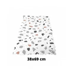 TAPPETO VASCA BAGNO DOCCIA 38X69CM ANTISCIVOLO BIANCO MULTICOLOR GRANIGLIA 69838