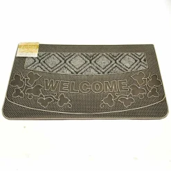 TAPPETO ZERBINO WELCOME PIANTE 45X75CM IN GOMMA E FIBRA COCCO 4 COLORI INGRESSO