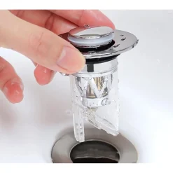 TAPPO LAVANDINO UNIVERSALE POP UP CUCINA BAGNO FILTRO ANTI-INTASAMENTO DI SCARICO 87340