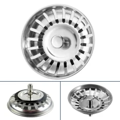 TAPPO LAVELLO 80MM CUCINA RICAMBIO LAVANDINO RIFIUTI SCARICO PILETTA UNIVERSALE