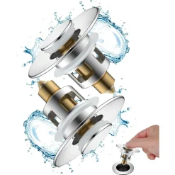 TAPPO POP UP PER PILETTA LAVANDINO BIDET LAVABO BAGNO FILTRO VALVOLA CLICK CLACK