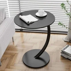 TAVOLINO LATERALE A FORMA DI C MODERNO ELEGANTE PER SOGGIORNO SALOTTO DIVANO CAMERA