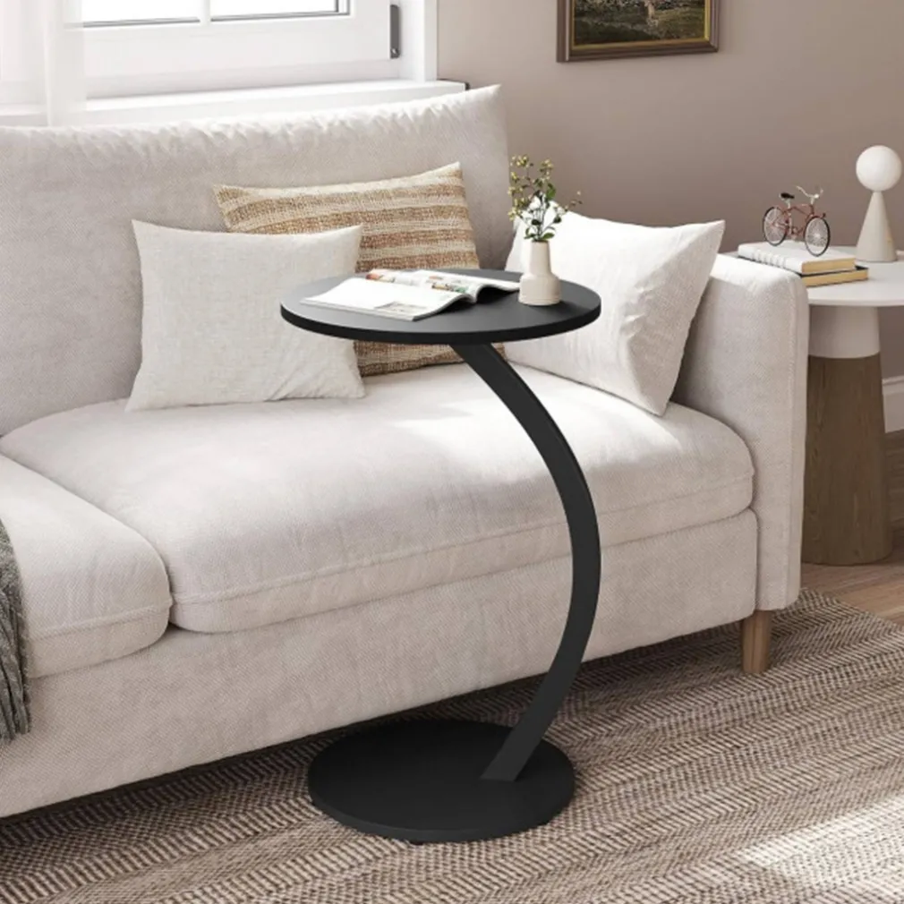 TAVOLINO LATERALE A FORMA DI C MODERNO ELEGANTE PER SOGGIORNO SALOTTO DIVANO CAMERA
