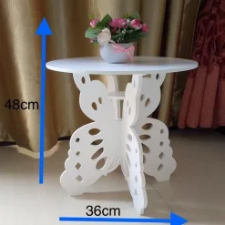 TAVOLINO ROTONDO DESIGN A FORMA DI FARFALLA TAVOLO DA CAFFÈ SOGGIORNO PATIO CAMERA LETTO