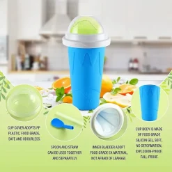 TAZZA 300 ML DA SPREMERE GELATIERA SURGELATA IN SILICONE GRANITE FRULLATI FRAPPÈ