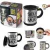 TAZZA AUTOMESCOLANTE TERMICA SELF STIRRING MUG MISCELA SCHIUMA Caffè IDEA REGALO