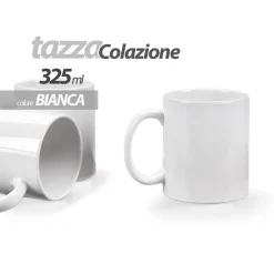 TAZZA BIANCA MUG 325ML LATTE CAFFÈ CAPPUCCINO TAZZONE COLAZIONE CLASSICO 613166