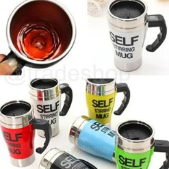 TAZZA BICCHIERE AUTOMESCOLANTE SELF STIRRING MUG PER CAPPUCCINO LATTE COLAZIONE