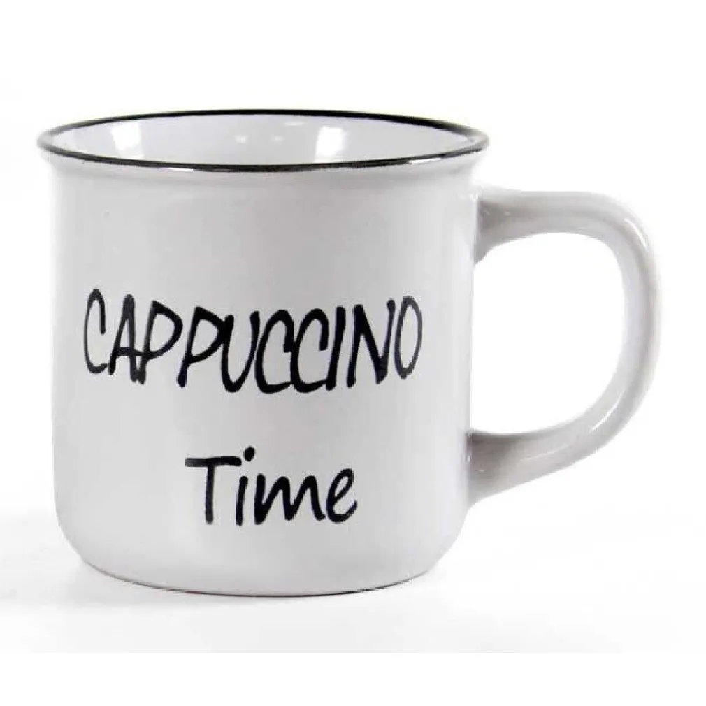 TAZZA CAFFE' COLAZIONE CUCINA DECORATA 3 DECORI ASSORTITI 480ML 9,9X7,5CM 783999