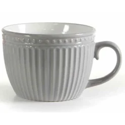 TAZZA TAZZONE LATTE DECORO RIGATO IN CERAMICA 741012 460ML VARI COLORI ASSORTITI