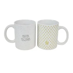 TAZZA TAZZONE MUG IN CERAMICA DECORATA VARIE SCRITTE PER LATTE COLAZIONE 211167