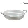 TEGAME IN ALLUMINIO PENTOLA CON 2 MANICI METALLO DA Ø20 A 30 CM UTENSILE PER CUCINA