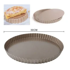 TEGLIA DA FORNO PER CROSTATE TORTE DOLCI STAMPO CON BASE REMOVIBILE 30 CM 98661
