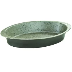 TEGLIA OVALE PER FORNO 35 X 23 X H6 CM IN ALLUMINIO ANTIADERENTE ANTIGRAFFIO 037081M