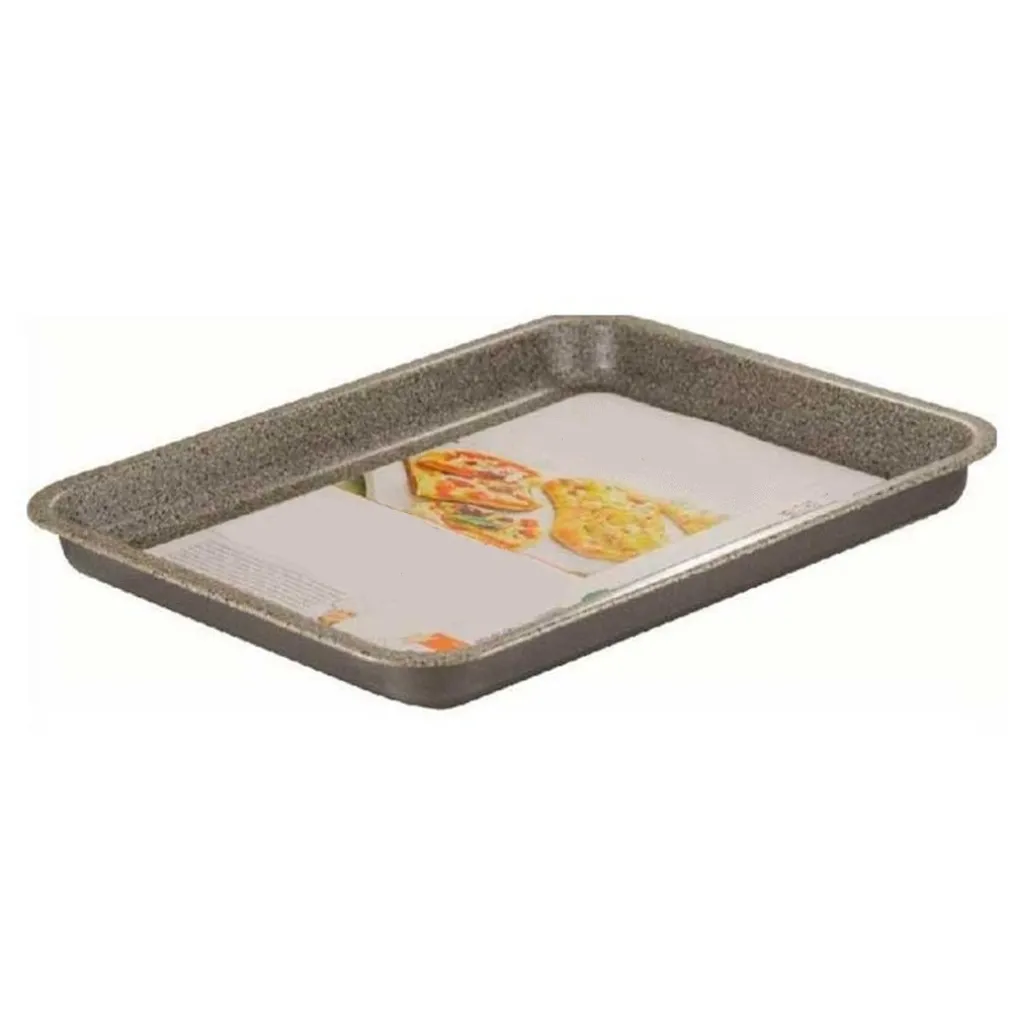 TEGLIA RETTANGOLARE BASSA PIZZA 35X27XH3 CM DA FORNO ANTIADERENTE ANTIGRAFFIO 037036M