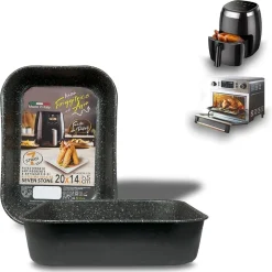 TEGLIA RETTANGOLARE LASAGNERA ALTA 20X14XH5CM PER FRIGGITRICE AD ARIA FORNO 054064