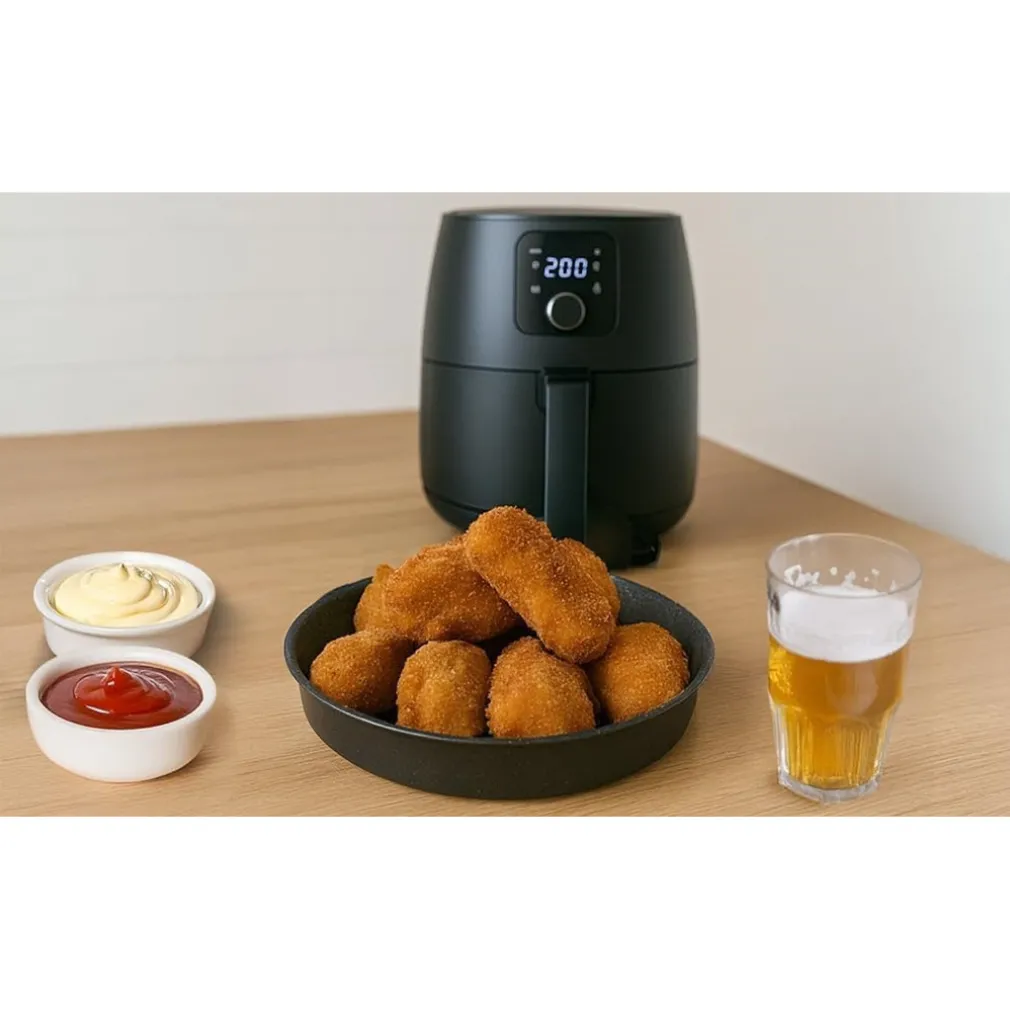 TEGLIA ROTONDA 20CM PER FRIGGITRICE AD ARIA FORNO ANTIADERENTE TORTIERA FOCACCIA 054095