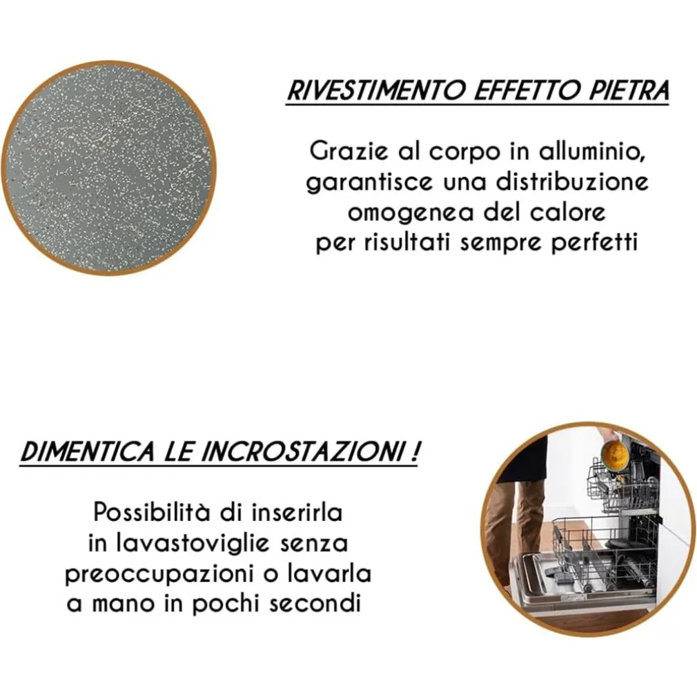 TEGLIA ROTONDA 20CM PER FRIGGITRICE AD ARIA FORNO ANTIADERENTE TORTIERA FOCACCIA 054095