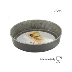 TEGLIA STAMPO FORMA TORTA ALTA TONDO DA FORNO ANTIADERENTE ANTIGRAFFIO Ø26CM 037142M