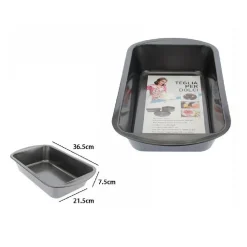 TEGLIA TORTIERA ANTIADERENTE RETTANGOLARE FORNO DOLCE SALATO 36,5X21,5X7,5CM 59952