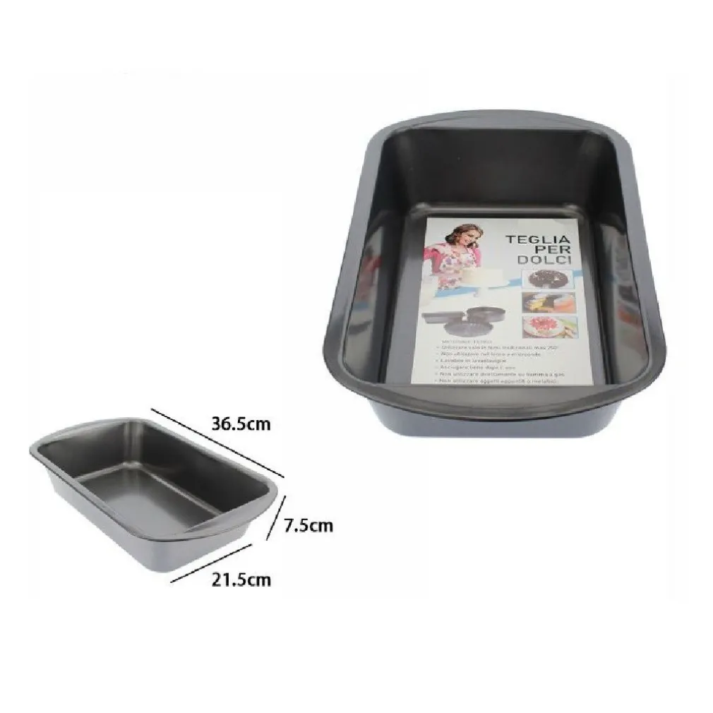 TEGLIA TORTIERA ANTIADERENTE RETTANGOLARE FORNO DOLCE SALATO 36,5X21,5X7,5CM 59952