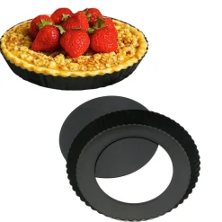 TEGLIA TORTIERA ANTIADERENTE BASE PER TORTE CROSTATE PIZZE DIAMETRO 28CM