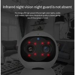 TELECAMERA DI SORVEGLIANZA INTELLIGENTE IP WIFI 2K HD 8 LED A INFRAROSSI Q-S2099