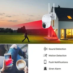 TELECAMERA DI SORVEGLIANZA DI SICUREZZA INTELLIGENTE DI RETE HD WIFI 5.0MP Q-S66