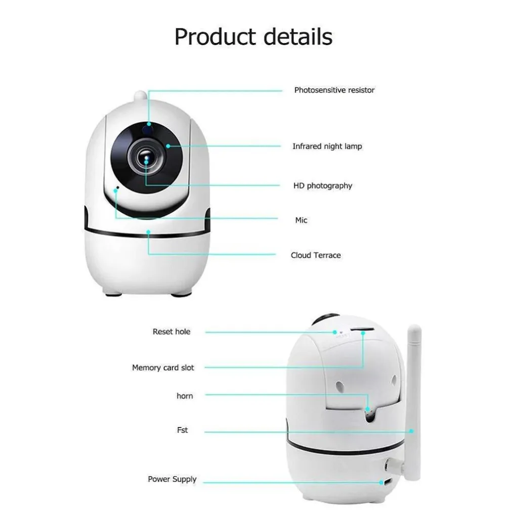 TELECAMERA IP CON RILEVAMENTO MOVIMENTO Q-SX910 1080P WIRELESS CLOUD NANNY CAM