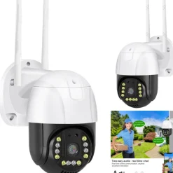 TELECAMERA PTZ PANORAMICA SMART IP 1080P Q-S902 WIFI 2K HD SORVEGLIANZA SICUREZZA