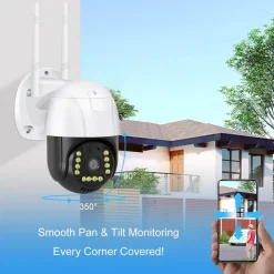 TELECAMERA PTZ PANORAMICA SMART IP 1080P Q-S902 WIFI 2K HD SORVEGLIANZA SICUREZZA
