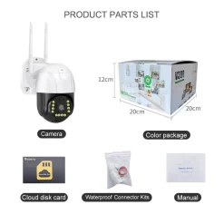 TELECAMERA PTZ PANORAMICA SMART IP 1080P Q-S902 WIFI 2K HD SORVEGLIANZA SICUREZZA