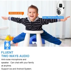 TELECAMERA WIFI DA INTERNO ESTERNO 5 MP VIDEOCAMERA LAMPADINA CON DOPPIA LENTE