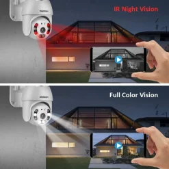 TELECAMERA WIFI DOME PTZ IP CAMERA SORVEGLIANZA 1080P 2MP AUDIO BIDIREZIONALE