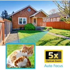 TELECAMERA WIFI ESTERNA SENZA FILI 5MP PTZ IP DOME SORVEGLIANZA 5 X ZOOM OTTICO