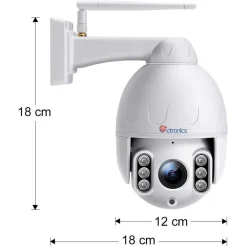 TELECAMERA WIFI ESTERNA SENZA FILI 5MP PTZ IP DOME SORVEGLIANZA 5 X ZOOM OTTICO