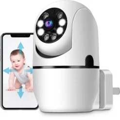 TELECAMERA WIRELESS CON SPINA 360° RILEVAMENTO MOVIMENTO TRACCIAMENTO AUTOMATICO