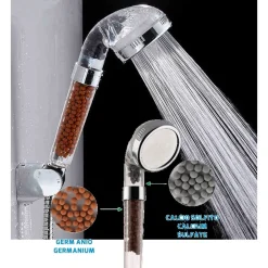 TELEFONO SOFFIONE PER DOCCIA DOCCETTA DEPURATORE IONIZZANTE CON SALI MINERALI