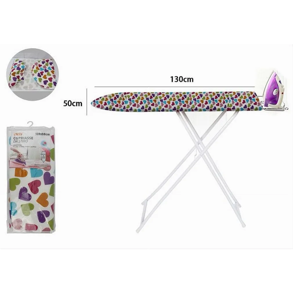 TELO COPRIASSE UNIVERSALE COPERTURA ASSE DA STIRO 130X50 CM VARIE FANTASIE 59959